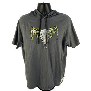 Under Armour Project Rock Pullover Hoodie Shirt Mens Sz Large Loose Short Sleeve